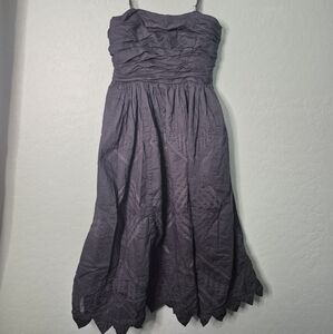 Strapless Purple Evening Dress